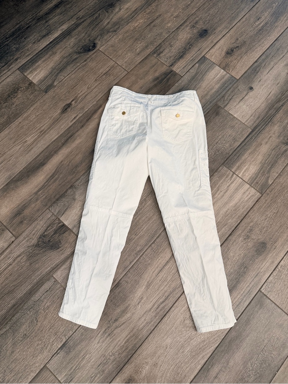 White House Black Market Cream Skinny Cargo Pants - Picture 3 of 3